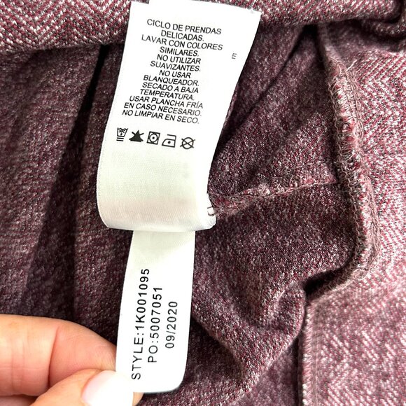 Vineyard Vines 1/2 Zip Herringbone Pullover Sweatshirt in Burgundy Size XL - Picture 9 of 10